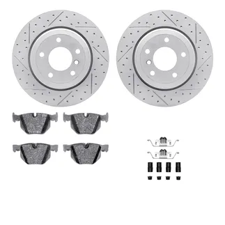 R1 Concepts WBUH1-31042 Brake Rotors - Carbon Coated - D/S W/ Optimum Oe Pads & Hdw